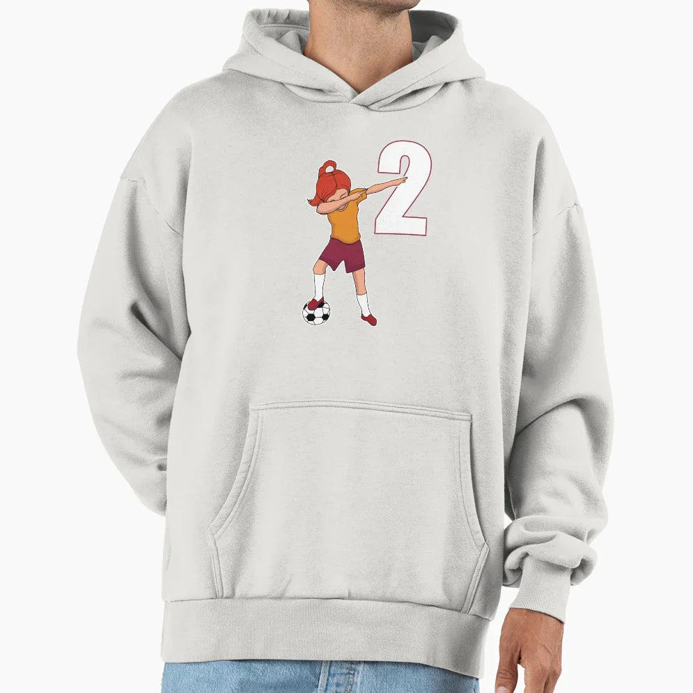 Awesome Soccer Player Number 2 Soccer Hoodie - Novelty Apparel Unisex