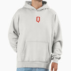 Letter Q Initial Q Varsity Red Hoodie - Unique Graphic Unisex