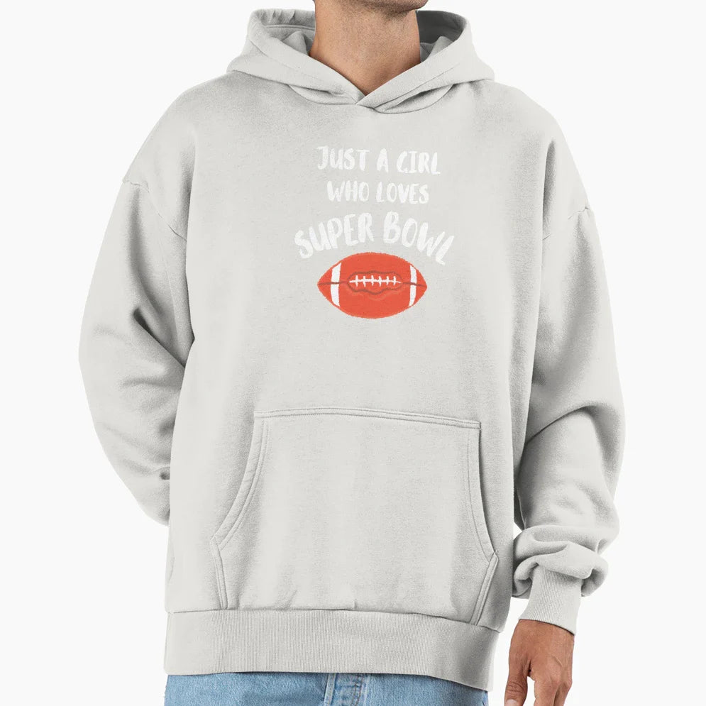 Just Who Loves Super Bowl Hoodie - Casual Everyday Wear Unisex