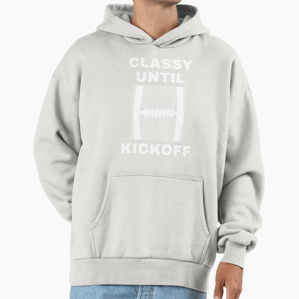 Classy Until Kickoff Mom Shirts T-Shirt - Minimalist Print Men Women