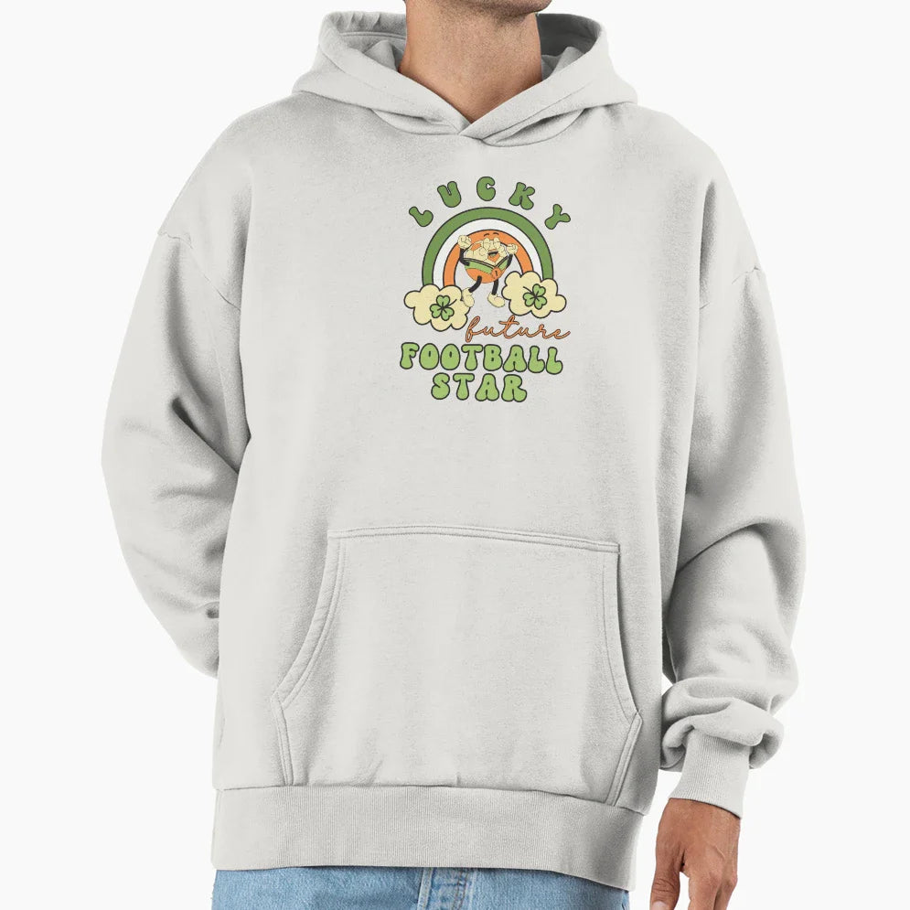 Lucky Future Football Star St Hoodie - Casual Everyday Wear for Adults