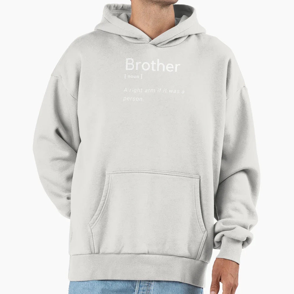 Brother Definition Hoodie - Minimalist Print Unisex