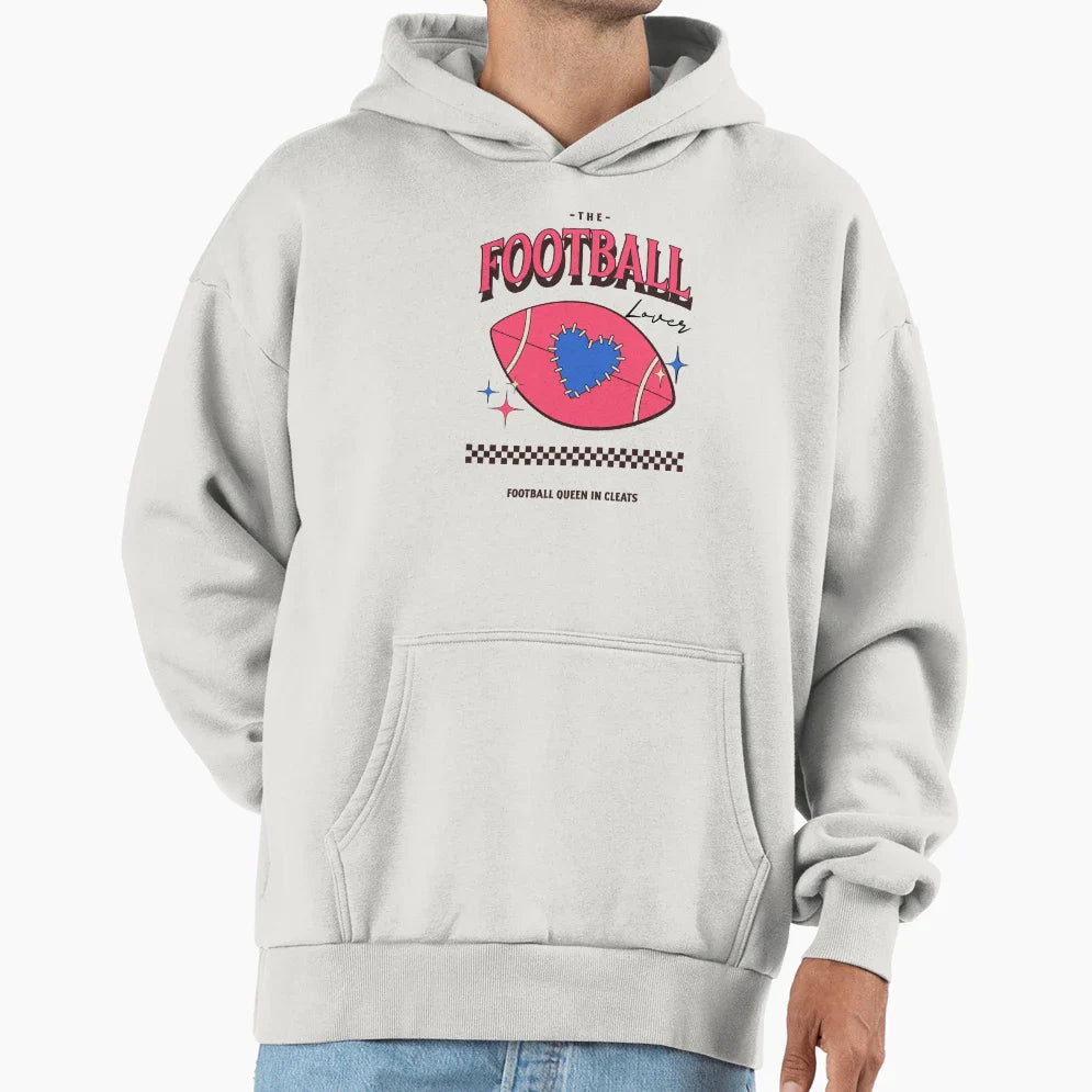 Football Valentines Day Hoodie - Novelty Apparel Men Women