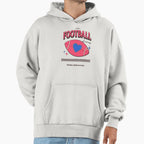 Football Valentines Day Hoodie - Novelty Apparel Men Women