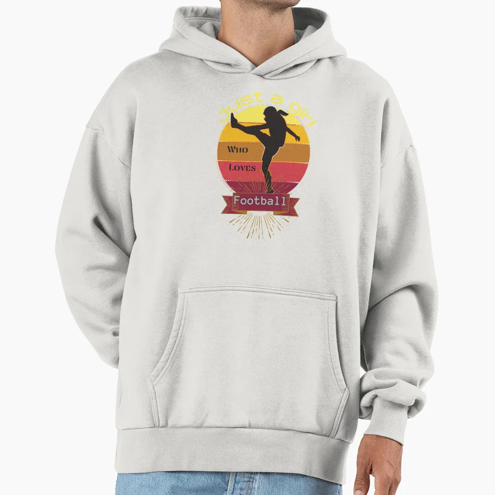 Just Who Loves Football T-Shirt - Minimalist Print for Adults