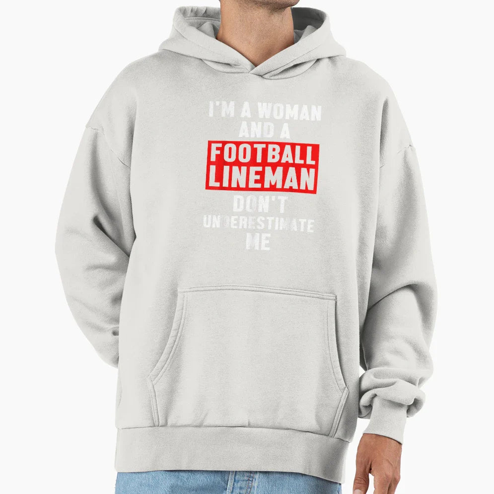 Lineman Offensive Defensive Player Hoodie - Custom Art Print Men Women