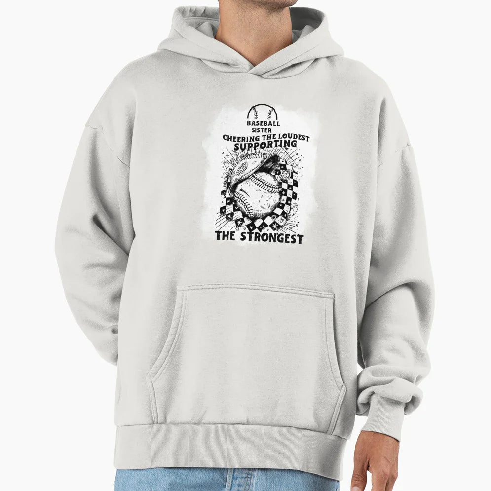 Baseball Sister Hoodie - Graphic Print Men Women