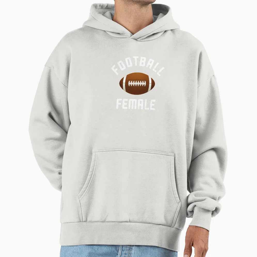 Football Female 2 Hoodie - Aesthetic Graphic for Adults