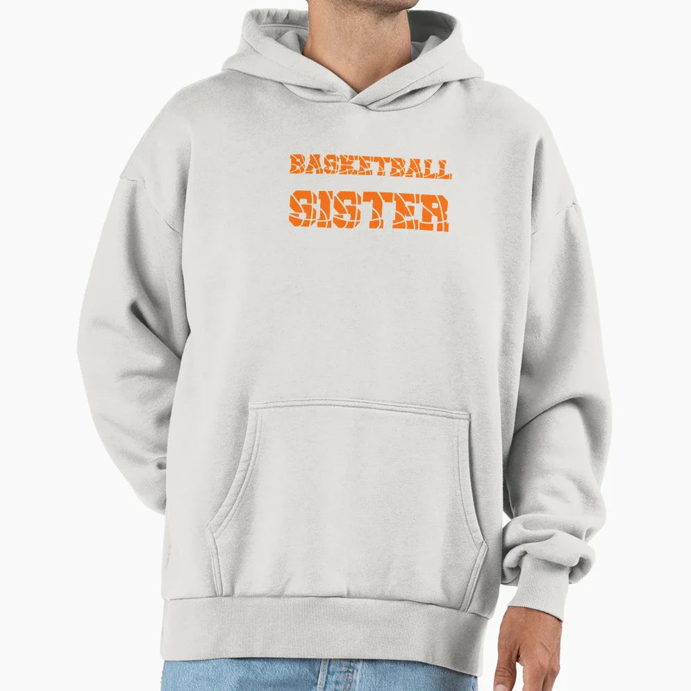 Basketball Sister Hoodie - Custom Art Print for Adults