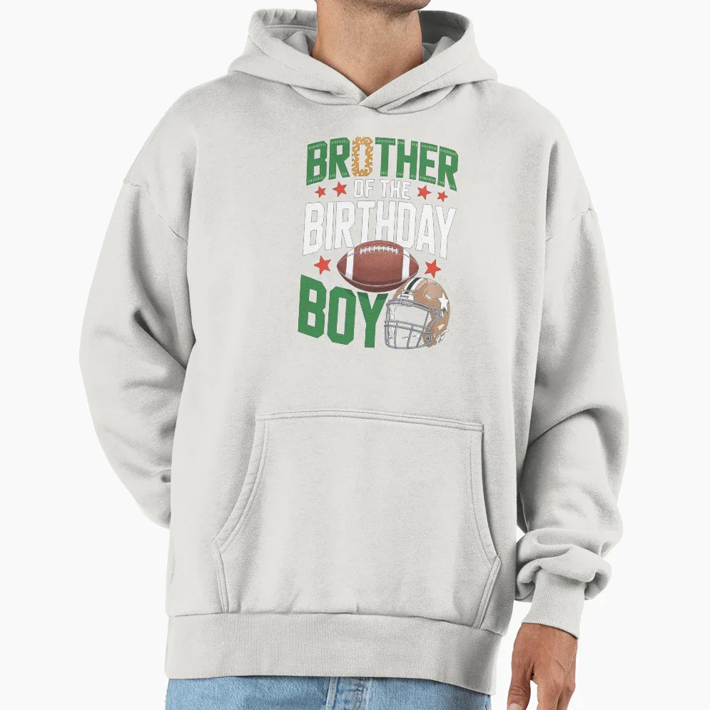 Brother Birthday Game Day Football Hoodie - Casual Everyday Wear Men Women