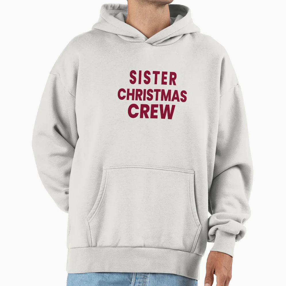 Sister Crew Matching Family Holiday T-Shirt - Trendy Graphic for Adults