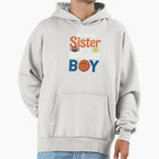 Big Sister Birthday Sports Matching Family Hoodie - Graphic Print Unisex