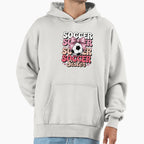 Groovy Soccer Sister Coquette Bow Hoodie - Minimalist Print Men Women