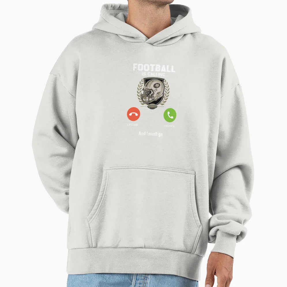 Football Is Calling And I Must Go Hoodie - Custom Art Print for Adults