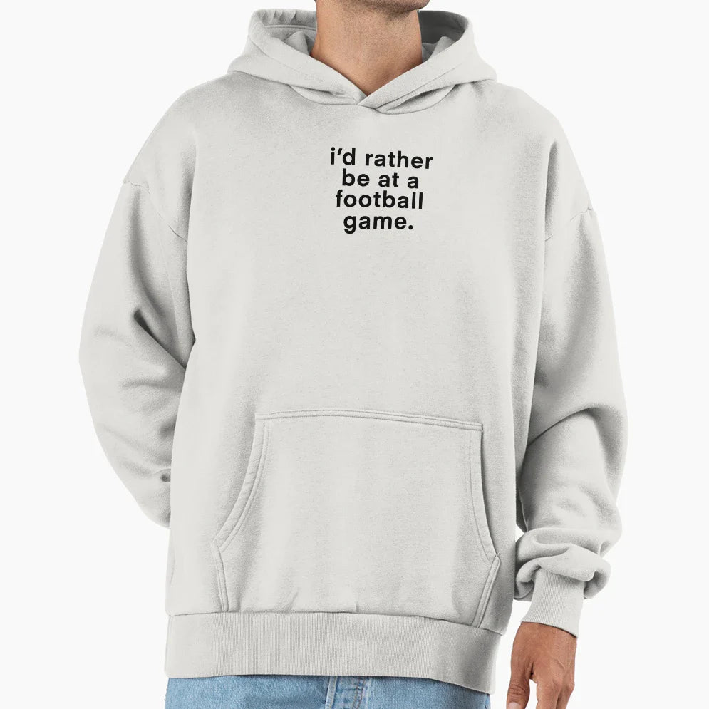 Id Rather Be Football Game Hoodie - Casual Everyday Wear for Adults