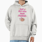 Just Gril Who Loves Football Hoodie - Casual Everyday Wear Unisex