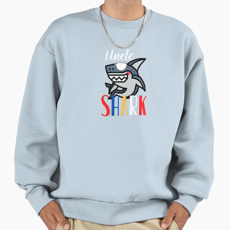 Uncle Shark Sweatshirt - Custom Art Print Men Women