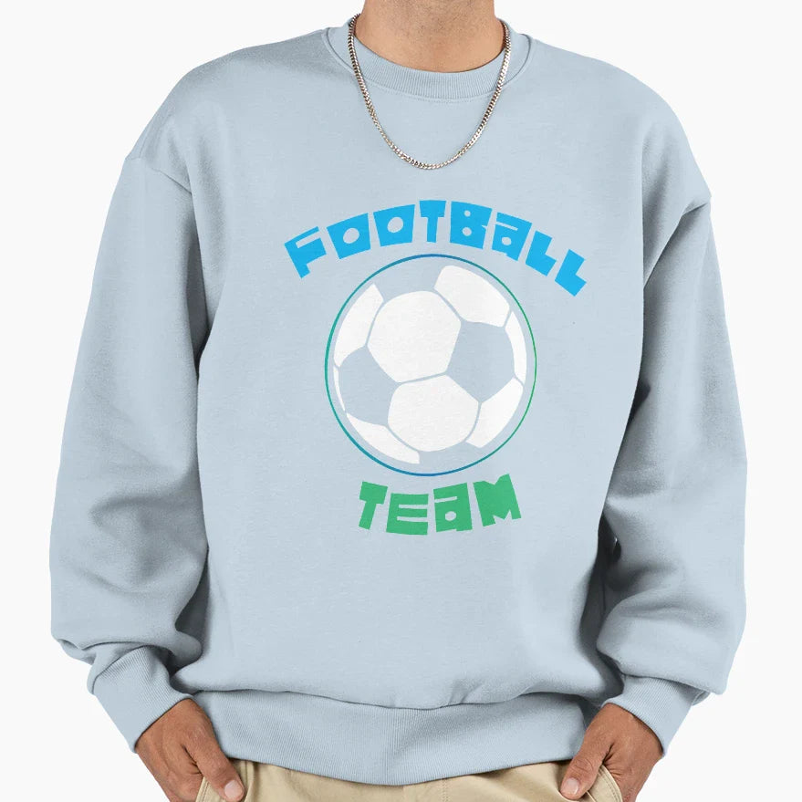 Football Team Sweatshirt - Minimalist Print Men Women