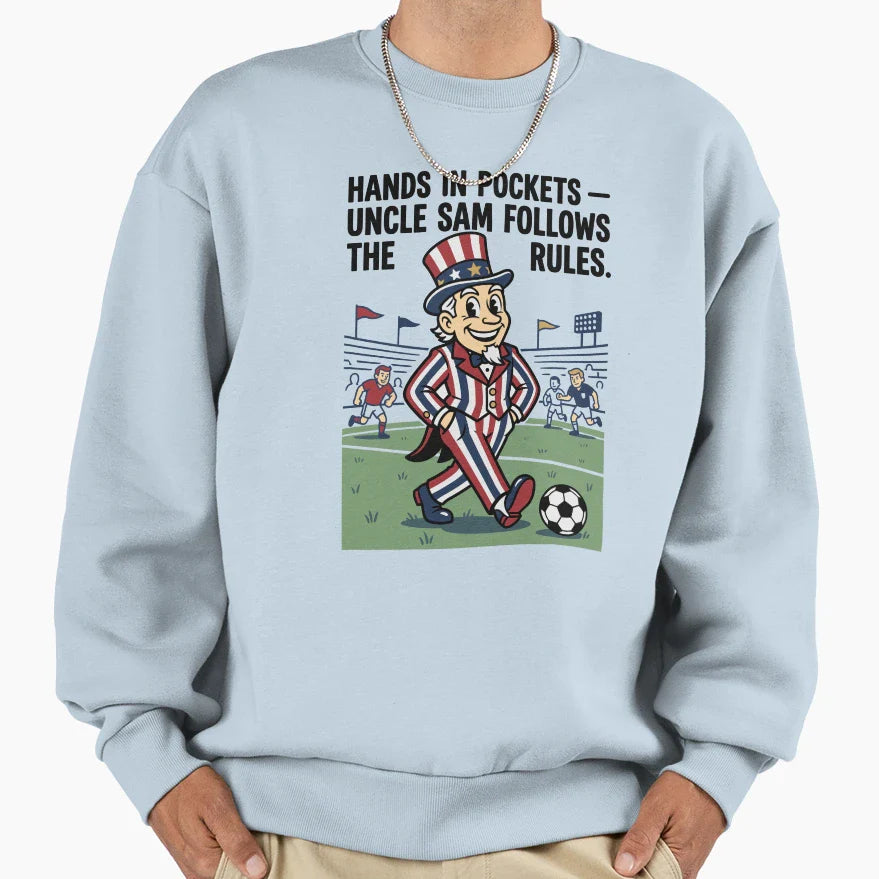 Hands Pockets Text Heavy Sweatshirt - Graphic Print Men Women