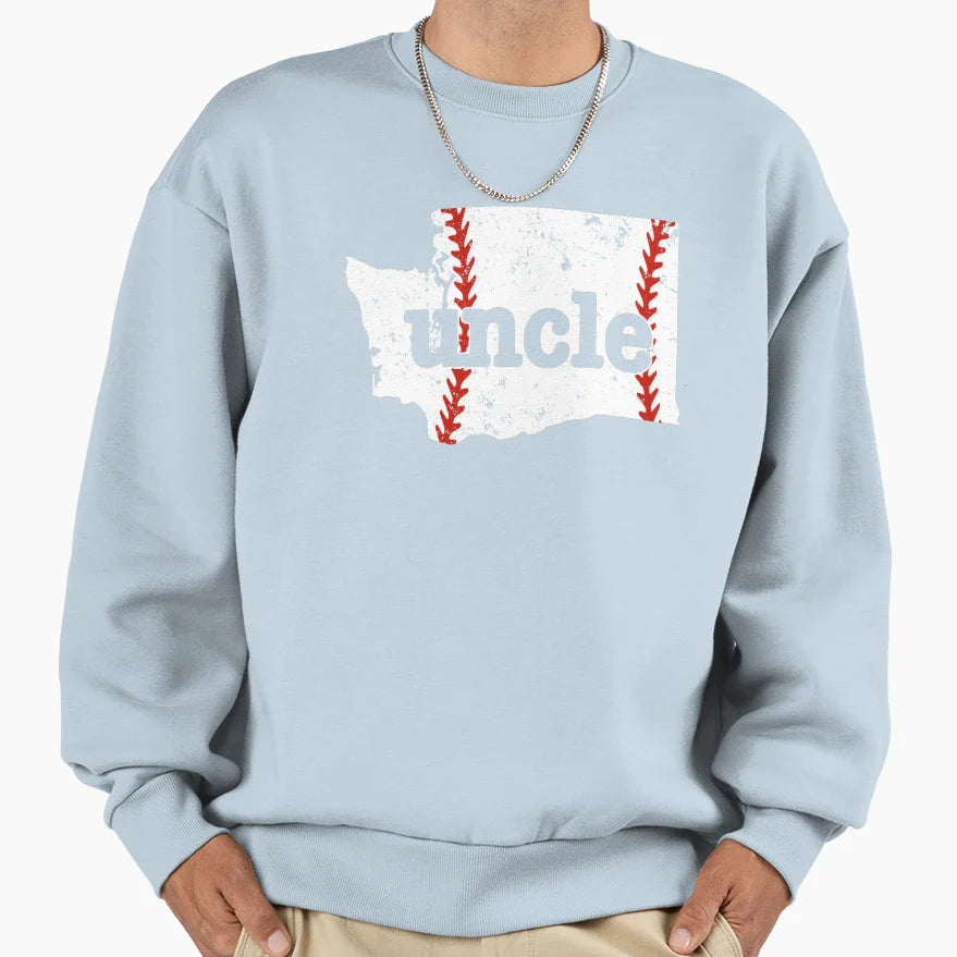 Baseball Uncle Washington Softball Uncle T-Shirt - Novelty Apparel Unisex