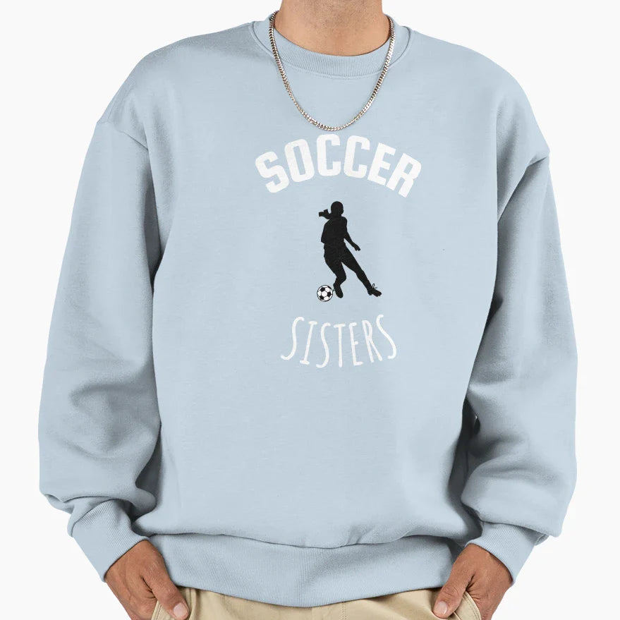 Soccer Sisters Womens Football Sweatshirt - Graphic Print for Adults