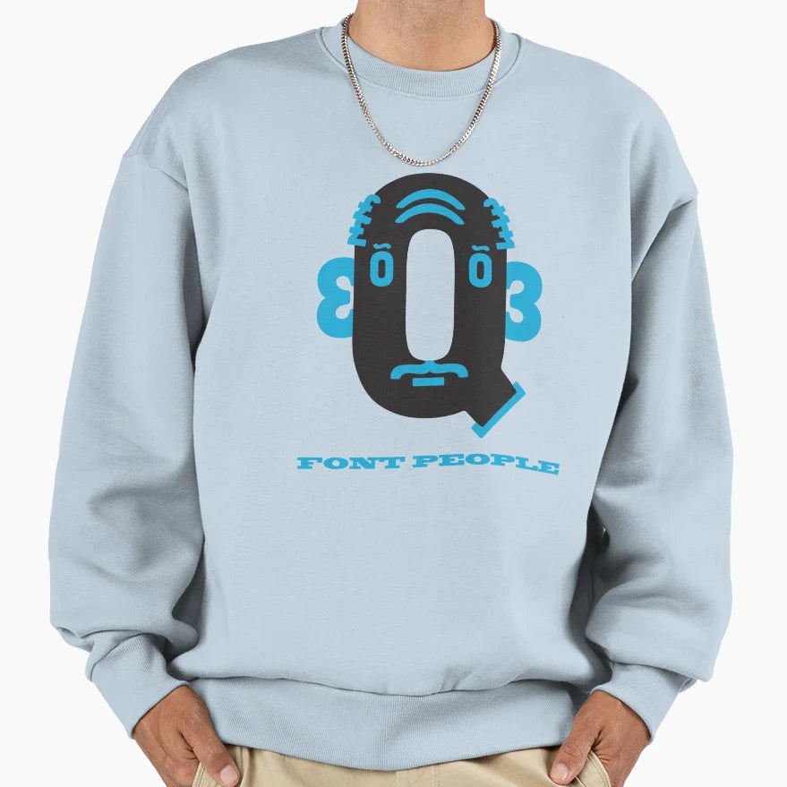 Font People Grandpa Q Sweatshirt - Custom Art Print Men Women