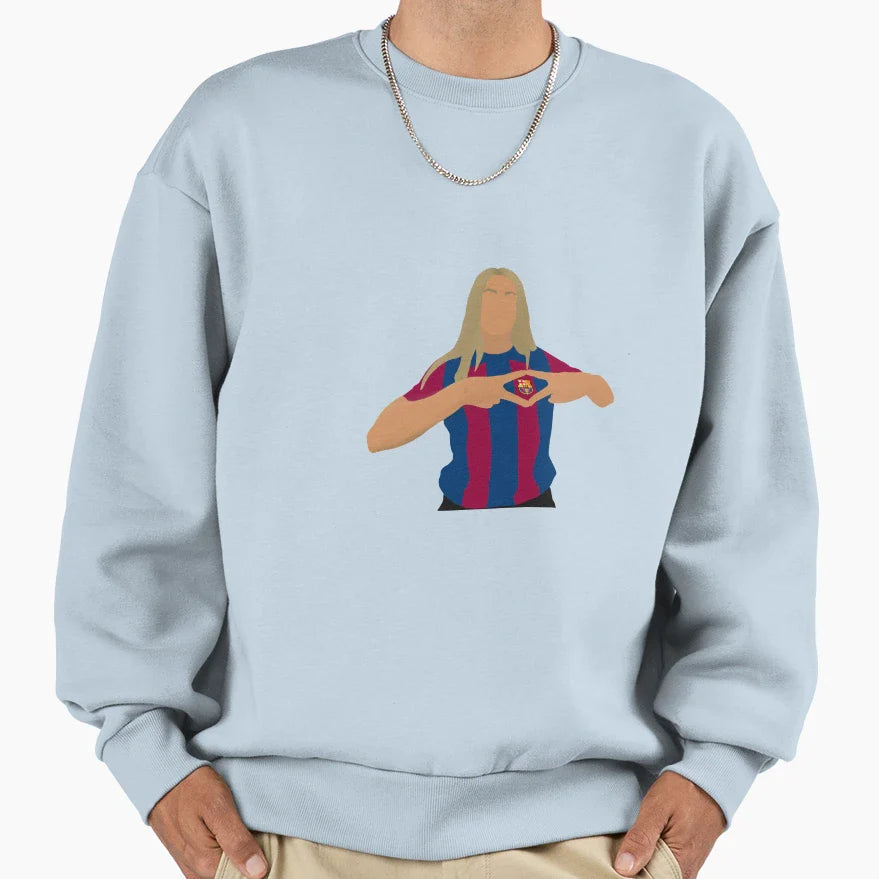Alexia Putellas Barcelona 2023 24 Home Sweatshirt - Graphic Print Unisex