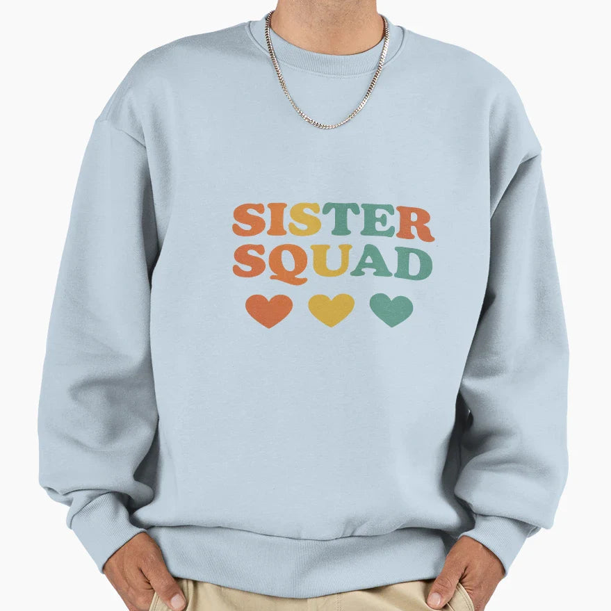 Sister Squad Fun Matching Sister T-Shirt - Aesthetic Graphic Men Women