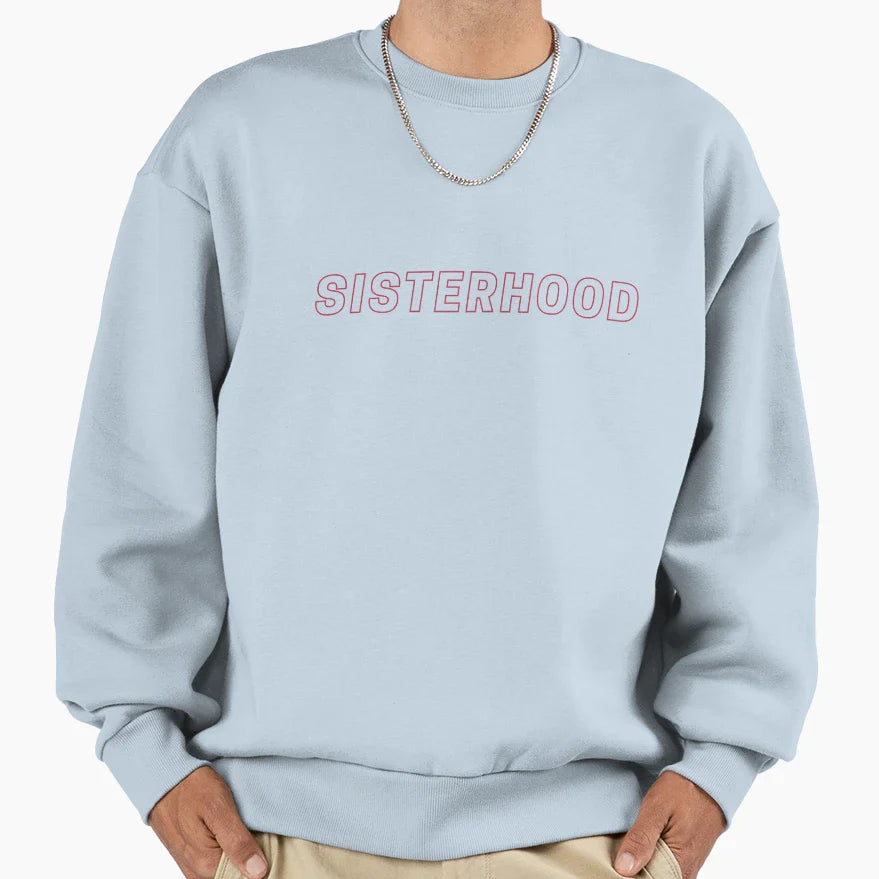 Sisterhood Sisters Day Black Sweatshirt - Graphic Print for Adults