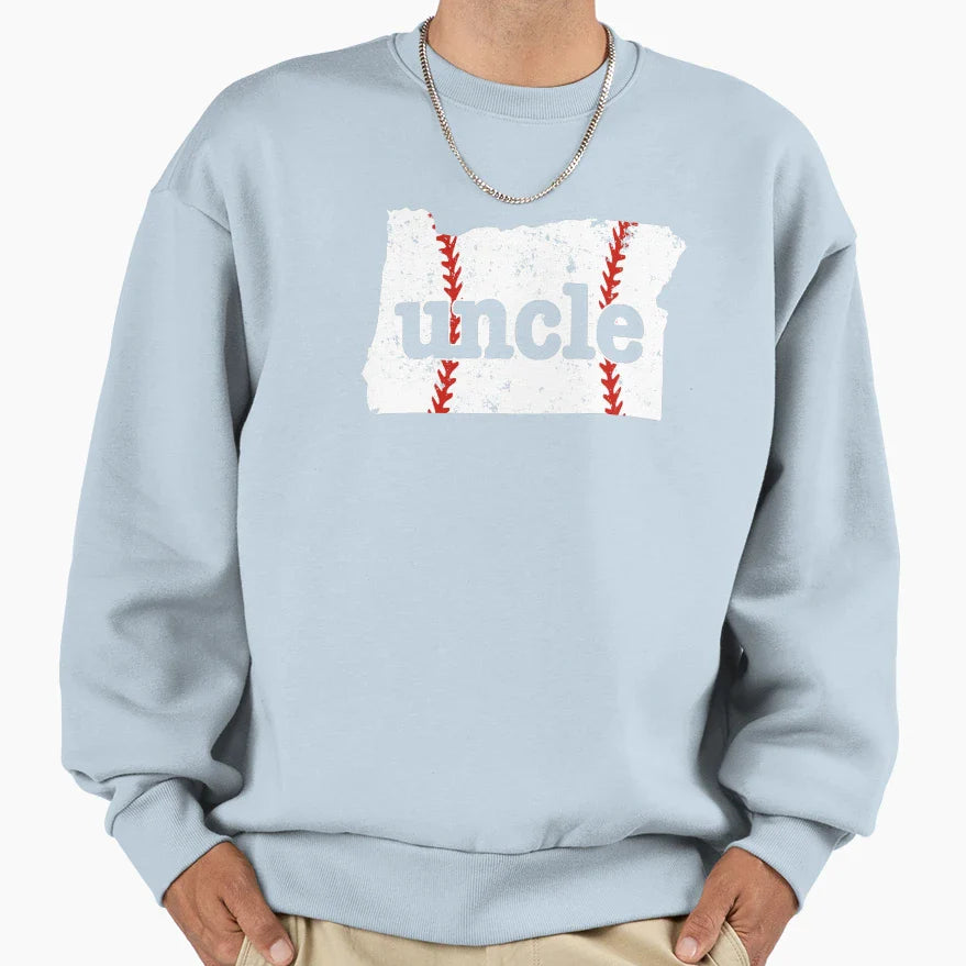 Uncle Baseball Oregon Softball Uncle T-Shirt - Minimalist Print for Adults