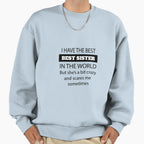 Fun Little Sister Gifts Little Sweatshirt - Trendy Graphic Men Women