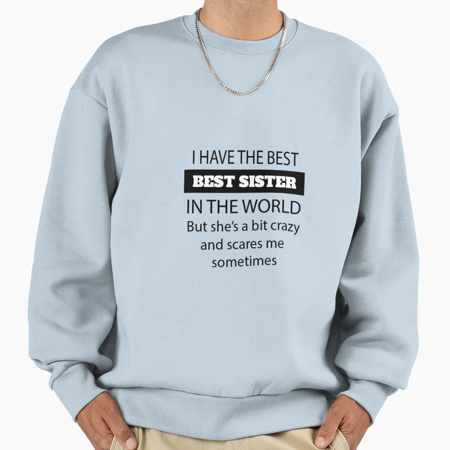 Fun Little Sister Gifts Little Sweatshirt - Trendy Graphic Men Women