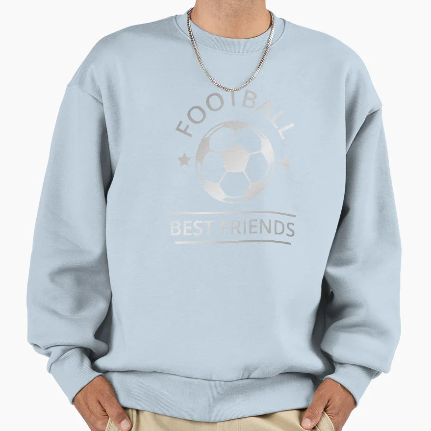 Football Best Friends Ii Sweatshirt - Graphic Print for Adults
