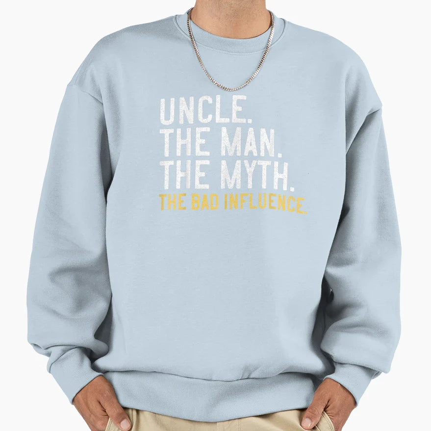 Mens Fathers Day Gift Uncle Myth Bad T-Shirt - Graphic Print for Adults
