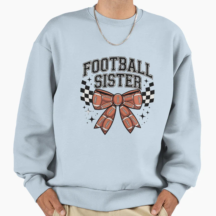 Coquette Bow American Football Sweatshirt - Novelty Apparel for Adults