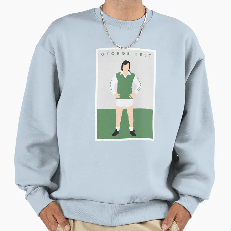 George Best Hibernian Sweatshirt - Custom Art Print Unisex