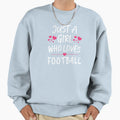 Just Who Loves Football Sweatshirt - Minimalist Print Men Women