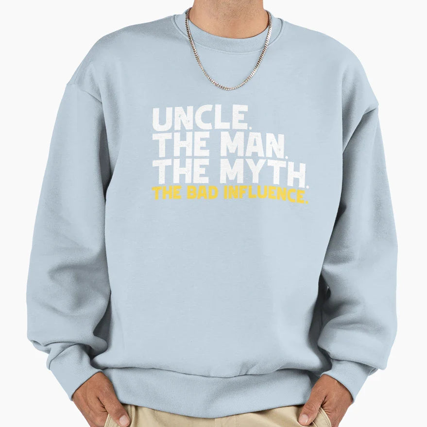 Uncle Myth Bad Influence Gear Sweatshirt - Graphic Print Unisex