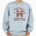 Football Sister Coquette Bow American Sweatshirt - Minimalist Print Unisex