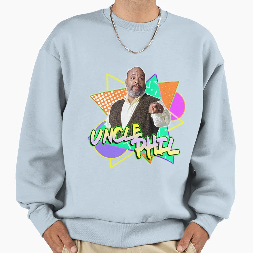 Uncle Phil Fresh Prince 90S Fan Art Sweatshirt - Unique Graphic Men Women