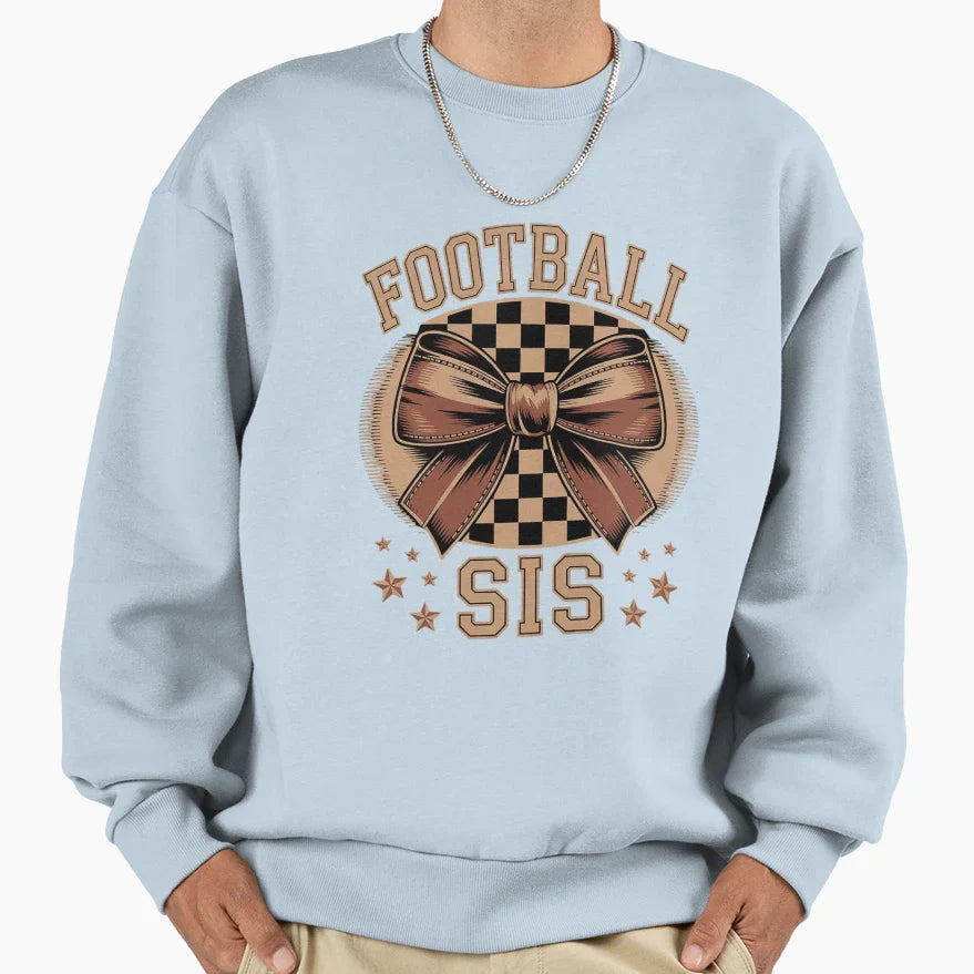 Football Sister American Football Sweatshirt - Graphic Print Unisex