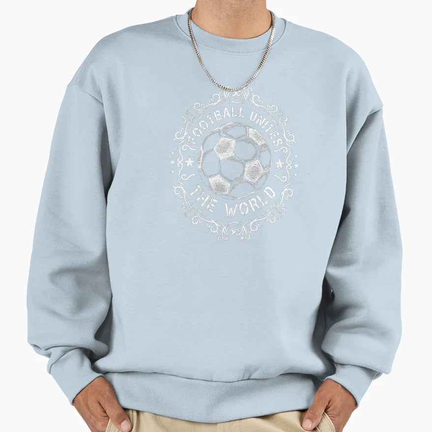 Football Unites World Sweatshirt - Novelty Apparel for Adults
