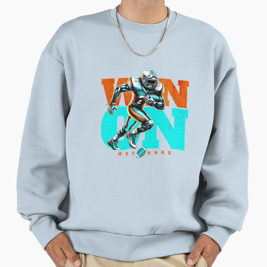 Football Player American Football Sweatshirt - Custom Art Print Men Women
