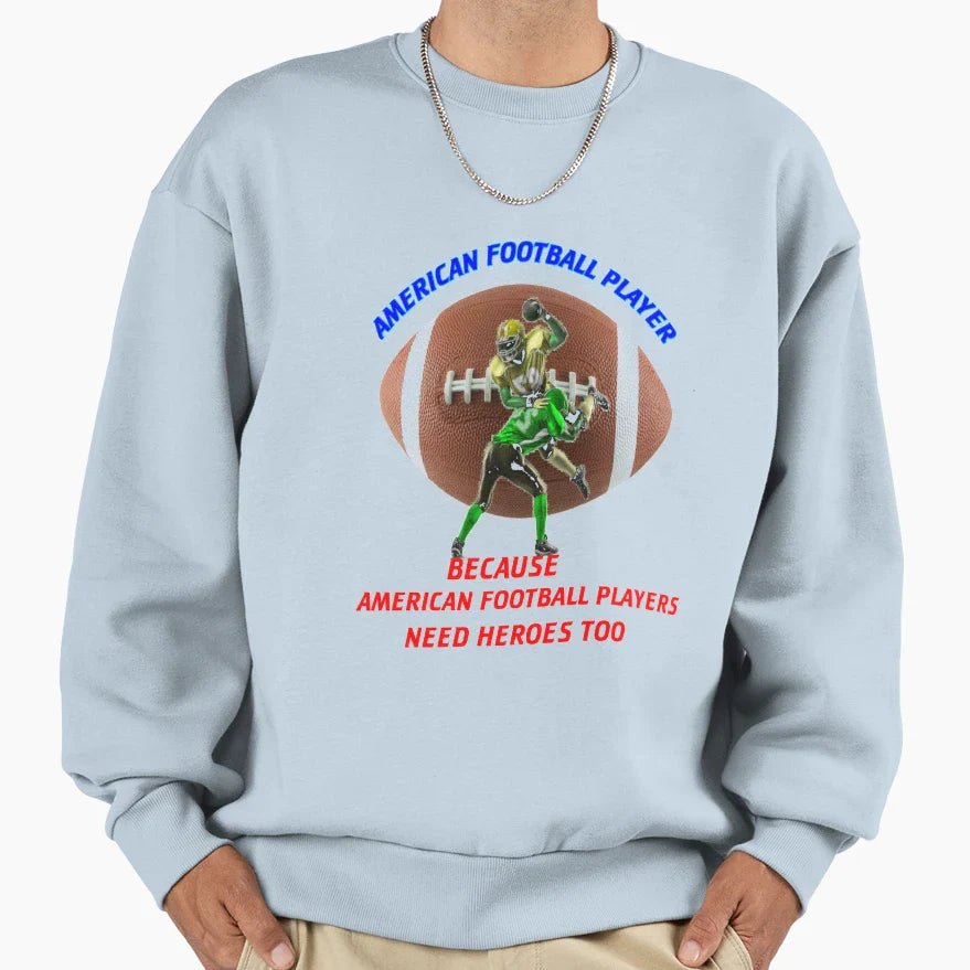 American Football Player Hero Sweatshirt - Minimalist Print Men Women