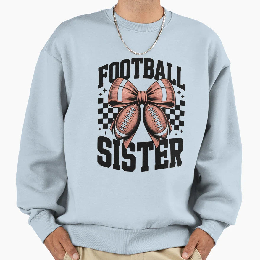 Coquette Bow American Football Sweatshirt - Trendy Graphic Men Women