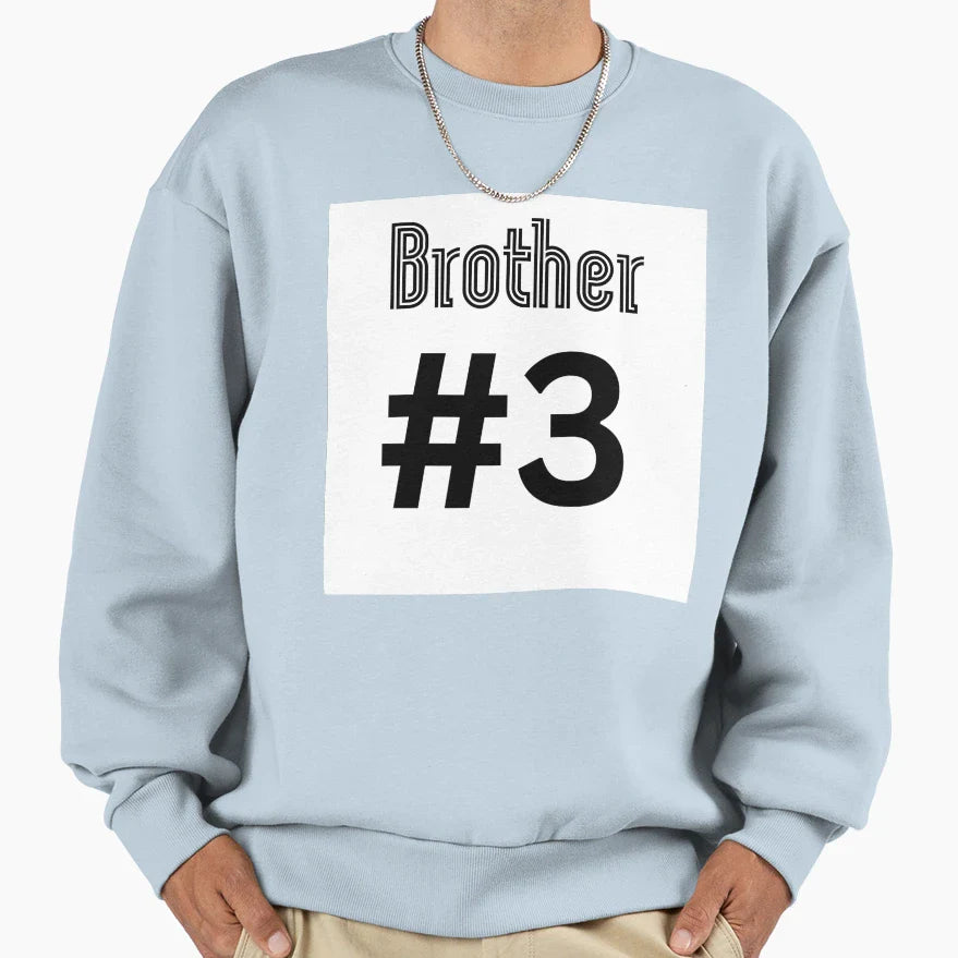 Brother 3 Sweatshirt - Trendy Graphic for Adults