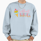 Softball Sister Ice Cream Sweatshirt - Graphic Print Unisex