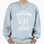Never Underestimate Power Football Sweatshirt - Trendy Graphic for Adults