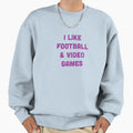 Football Video Games Sweatshirt - Fun Novelty Design for Adults