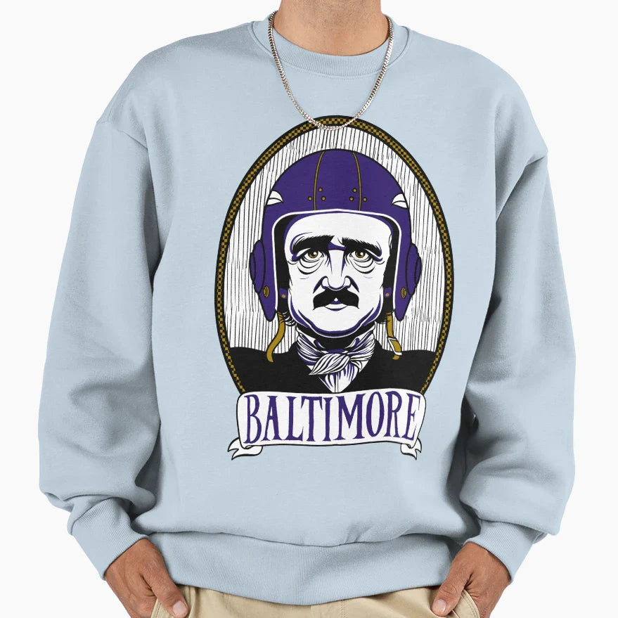 Baltimore Ravin Edgar Allan Poe T-Shirt - Fun Novelty Design for Adults